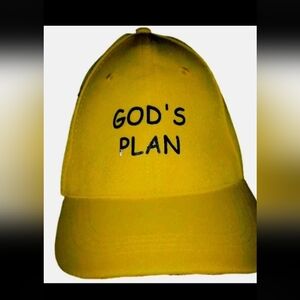 God's Plan Yellow Baseball Cap